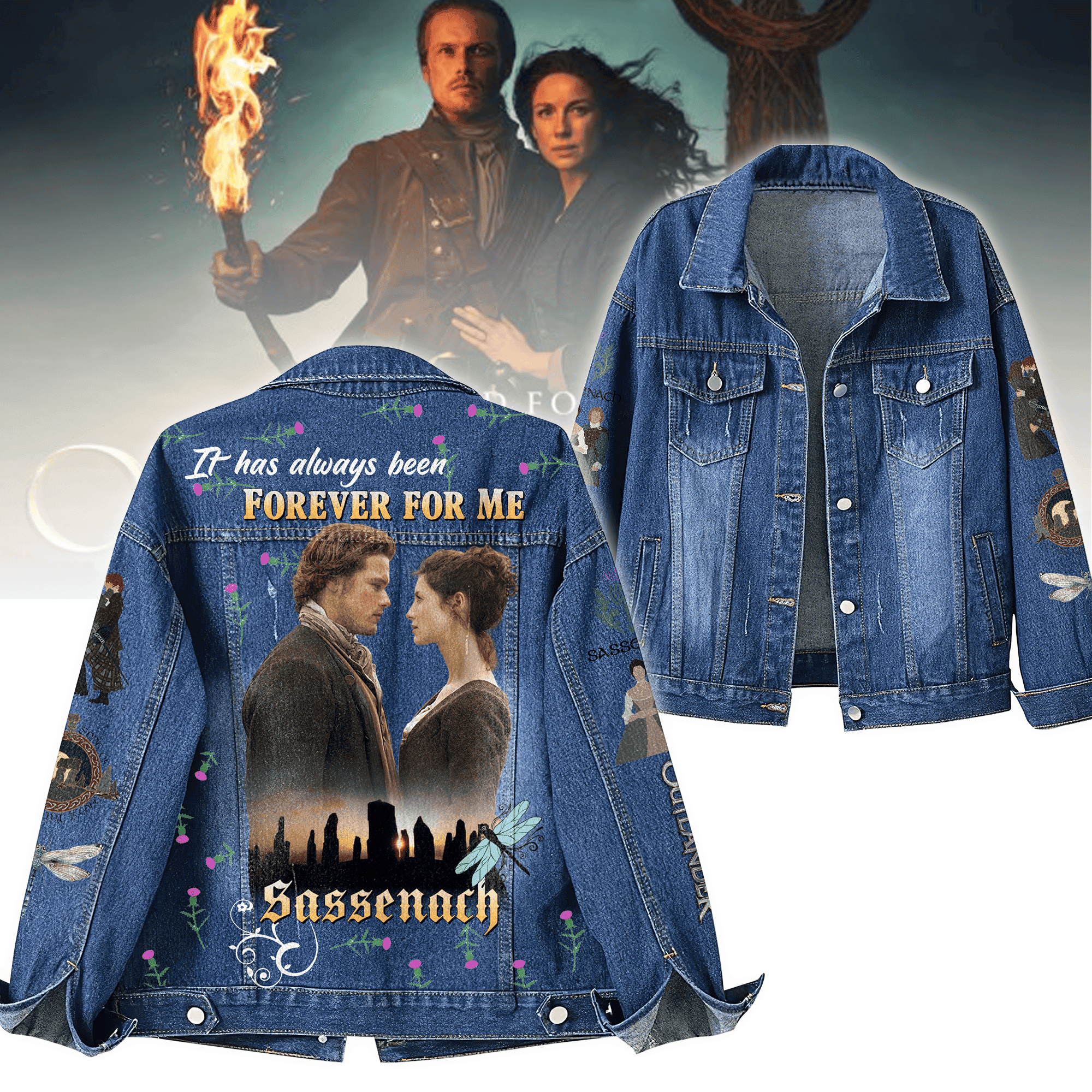 Sportswearmerch Outlander Denim Jacket Gift For Fans