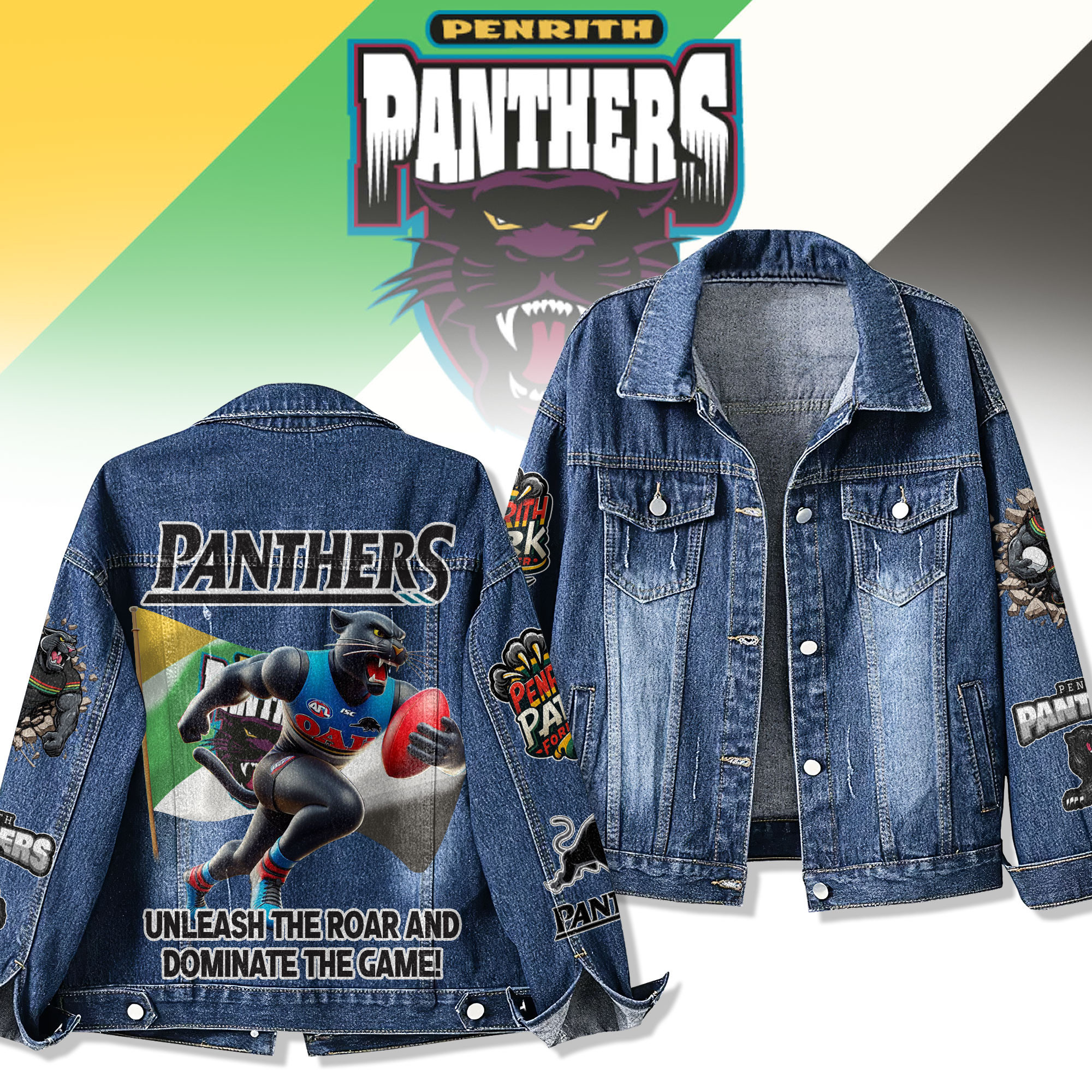 Sportswearmerch Panthers Denim Jacket Gift For Fans