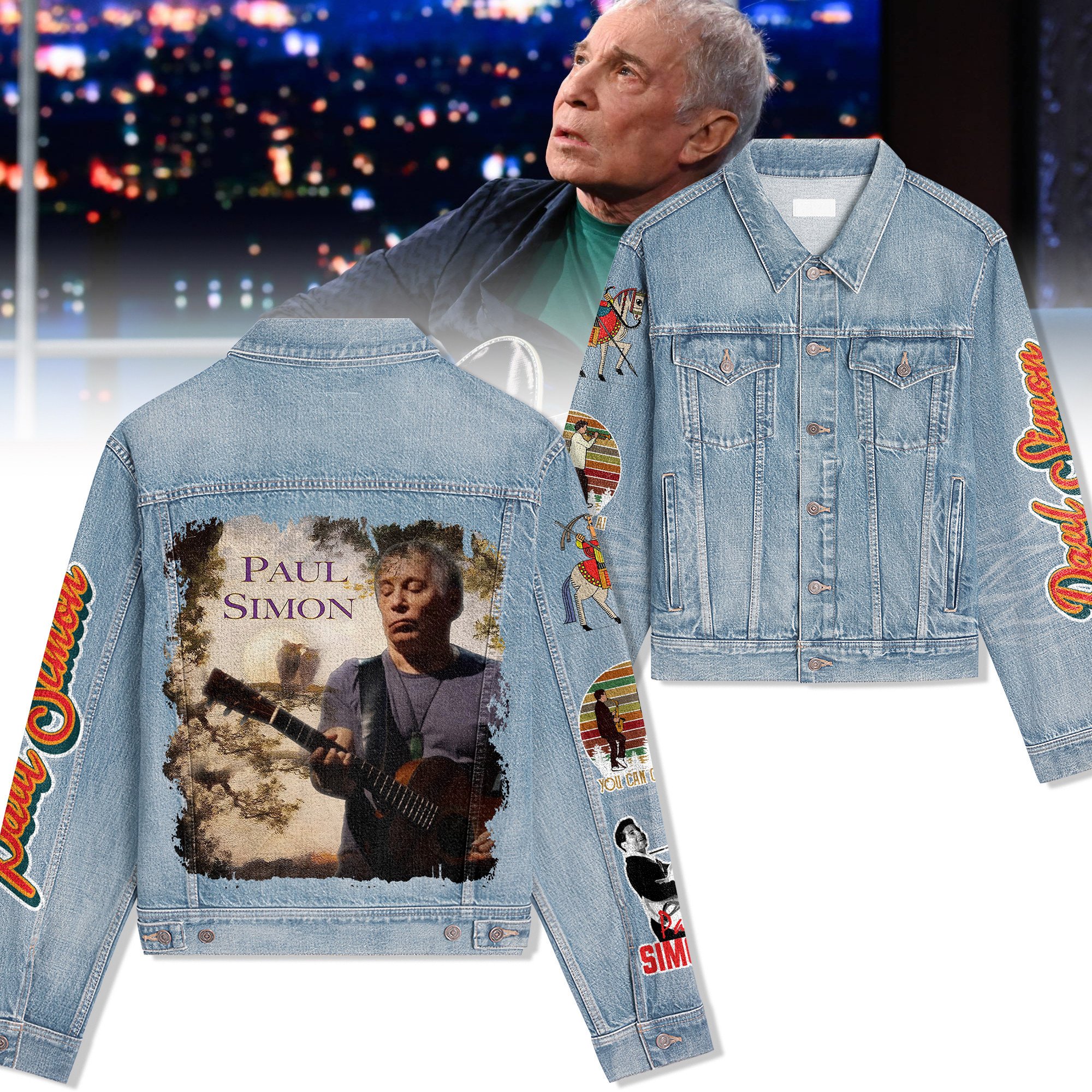 Sportswearmerch Paul Simon Denim Jacket Gift For Fans