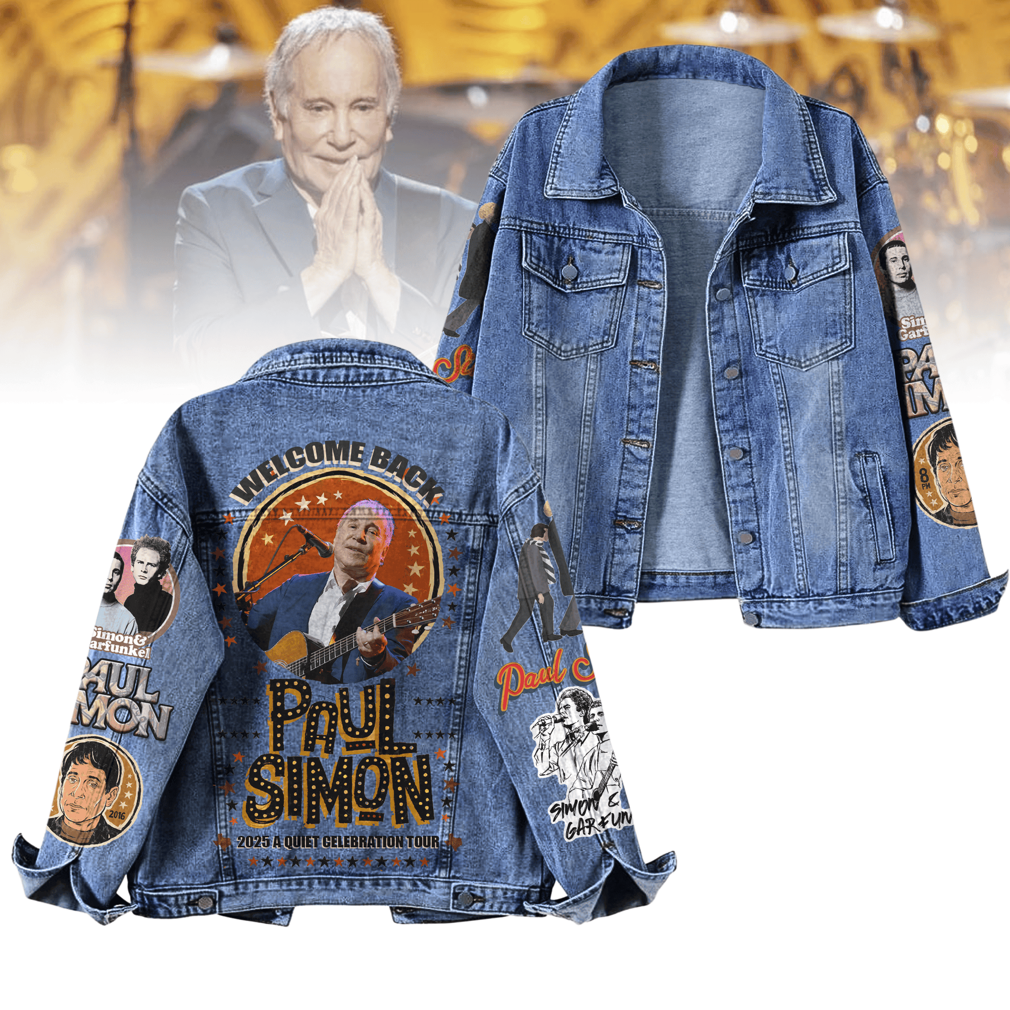 Sportswearmerch Paul Simon Denim Jacket Gift For Fans