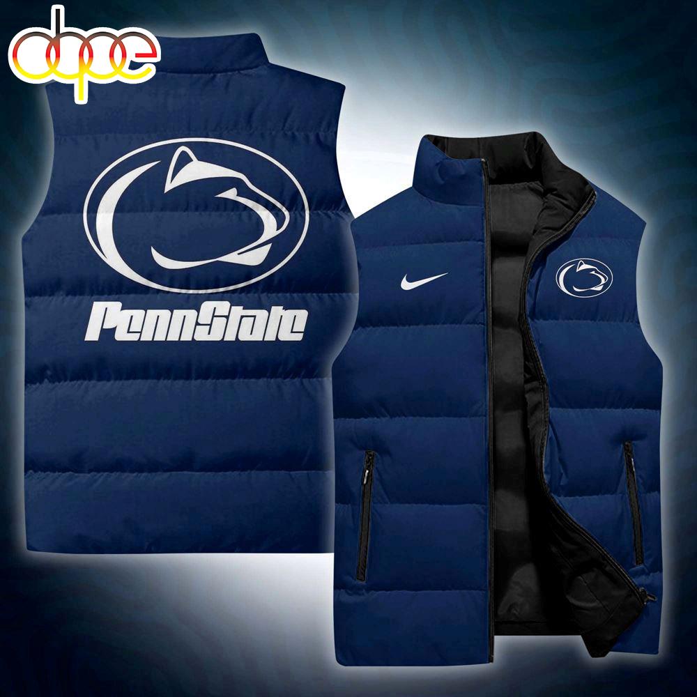 Sportswearmerch Penn State Nittany Lions NCAA 2024 Personalized Sleeveless Puffer Jacket For Fan