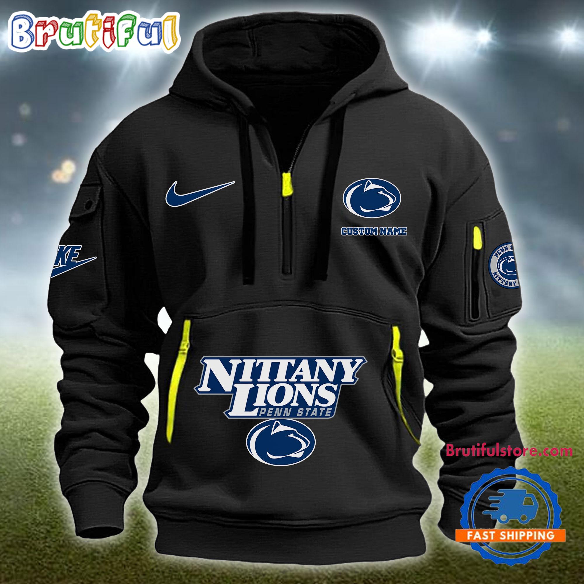 Sportswearmerch Penn State Nittany Lions NCAA Half Zip Hoodie For Fan