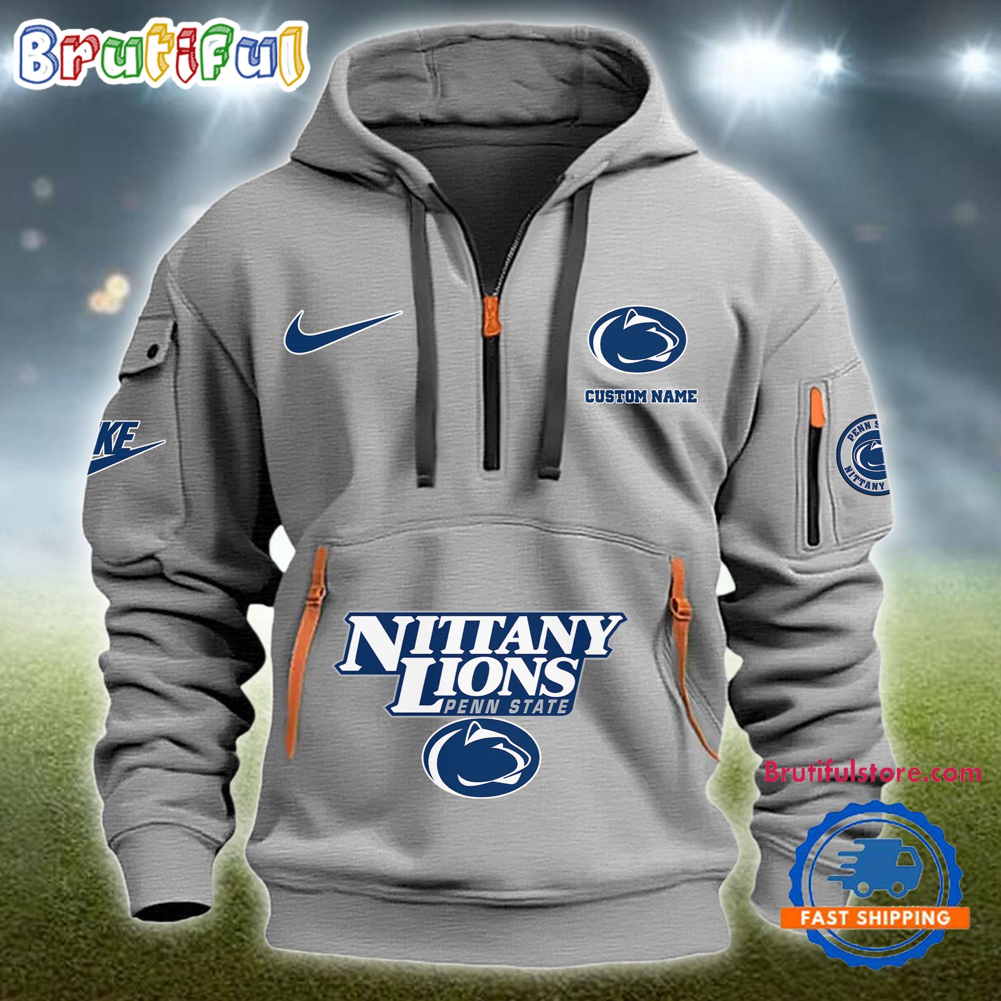 Sportswearmerch Penn State Nittany Lions NCAA Half Zip Hoodie For Fan