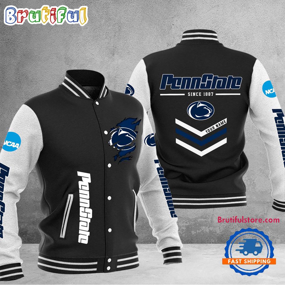 Sportswearmerch Penn State Nittany Lions NCAA Personalized Personalized Baseball Jacket For Fan