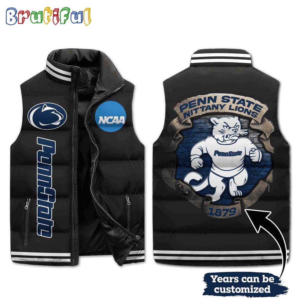 Sportswearmerch Penn State Nittany Lions NCAA Sleeveless Puffer Jacket For Fan