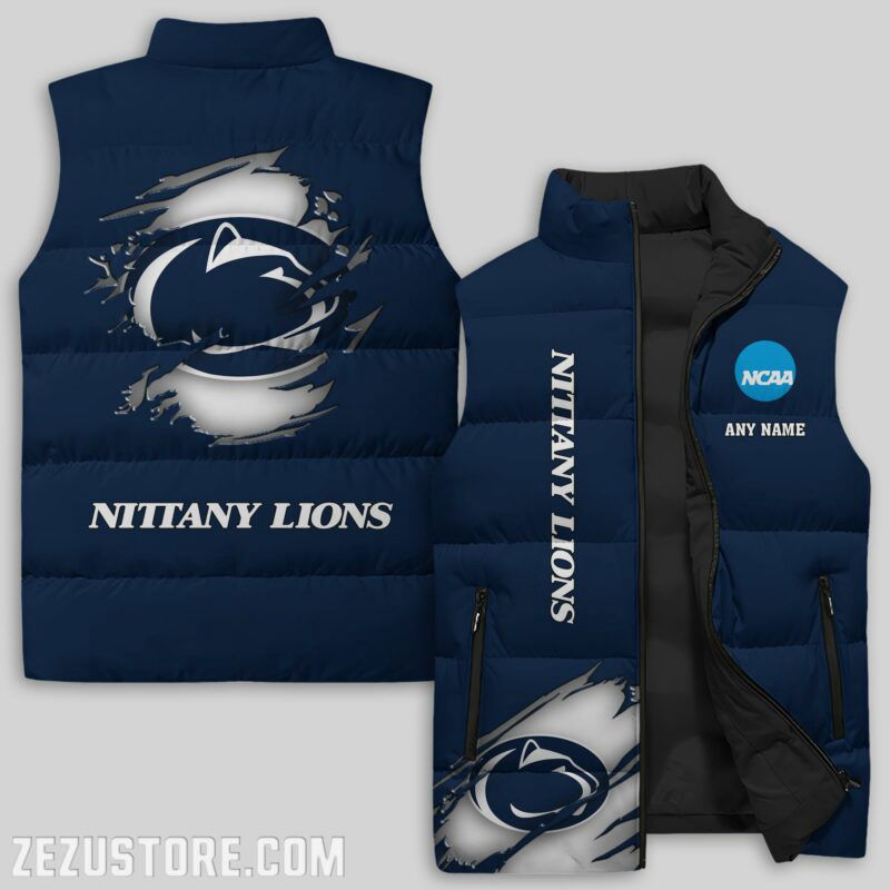 Sportswearmerch Penn State Nittany Lions NCAA Sleeveless Puffer Jacket For Fans