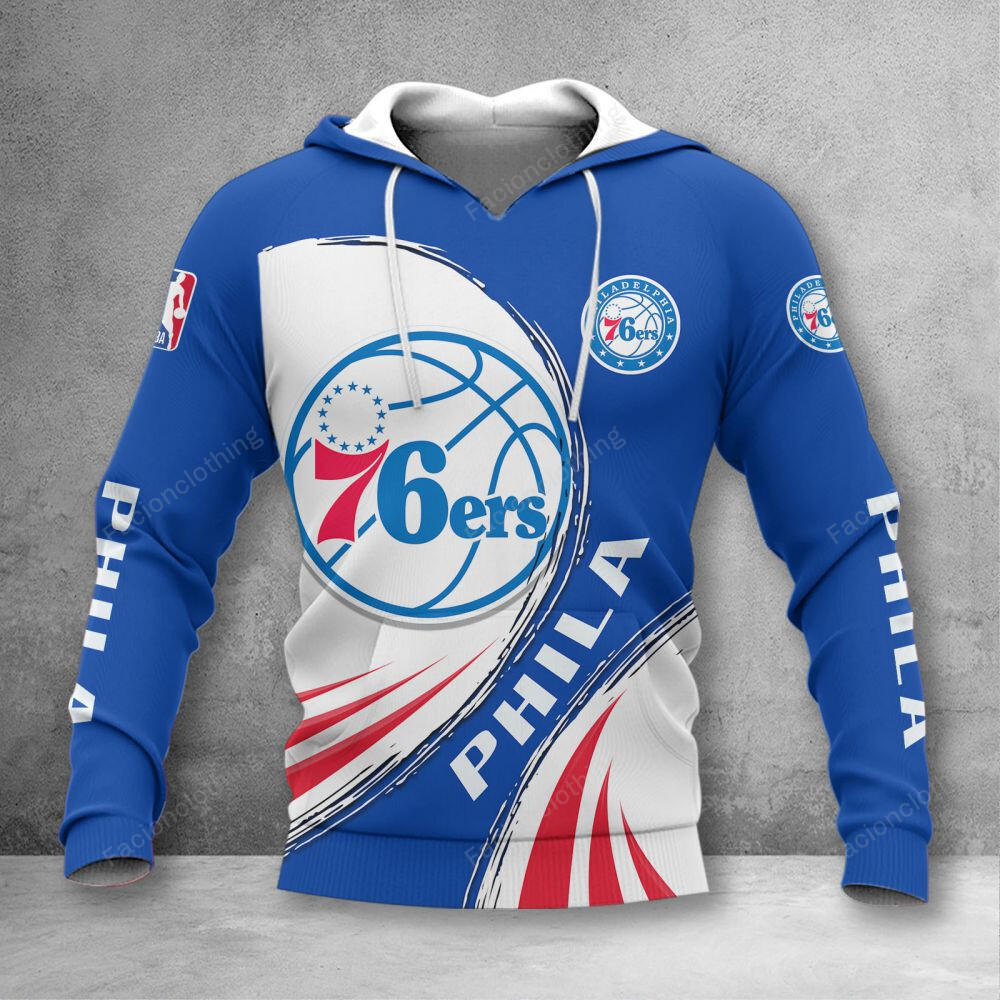 Sportswearmerch Philadelphia 76ers NBA Personalized Hoodie For Fan