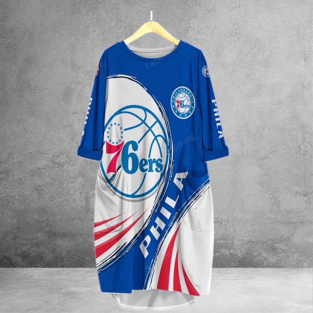Sportswearmerch Philadelphia 76ers NBA Personalized Pocket Tanktop For Fan