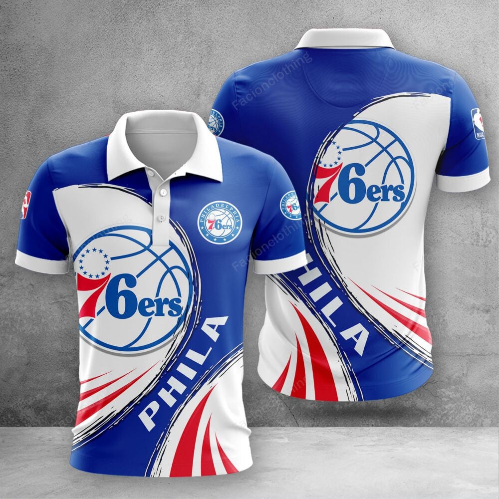 Sportswearmerch Philadelphia 76ers NBA Personalized Polo Shirt For Fan