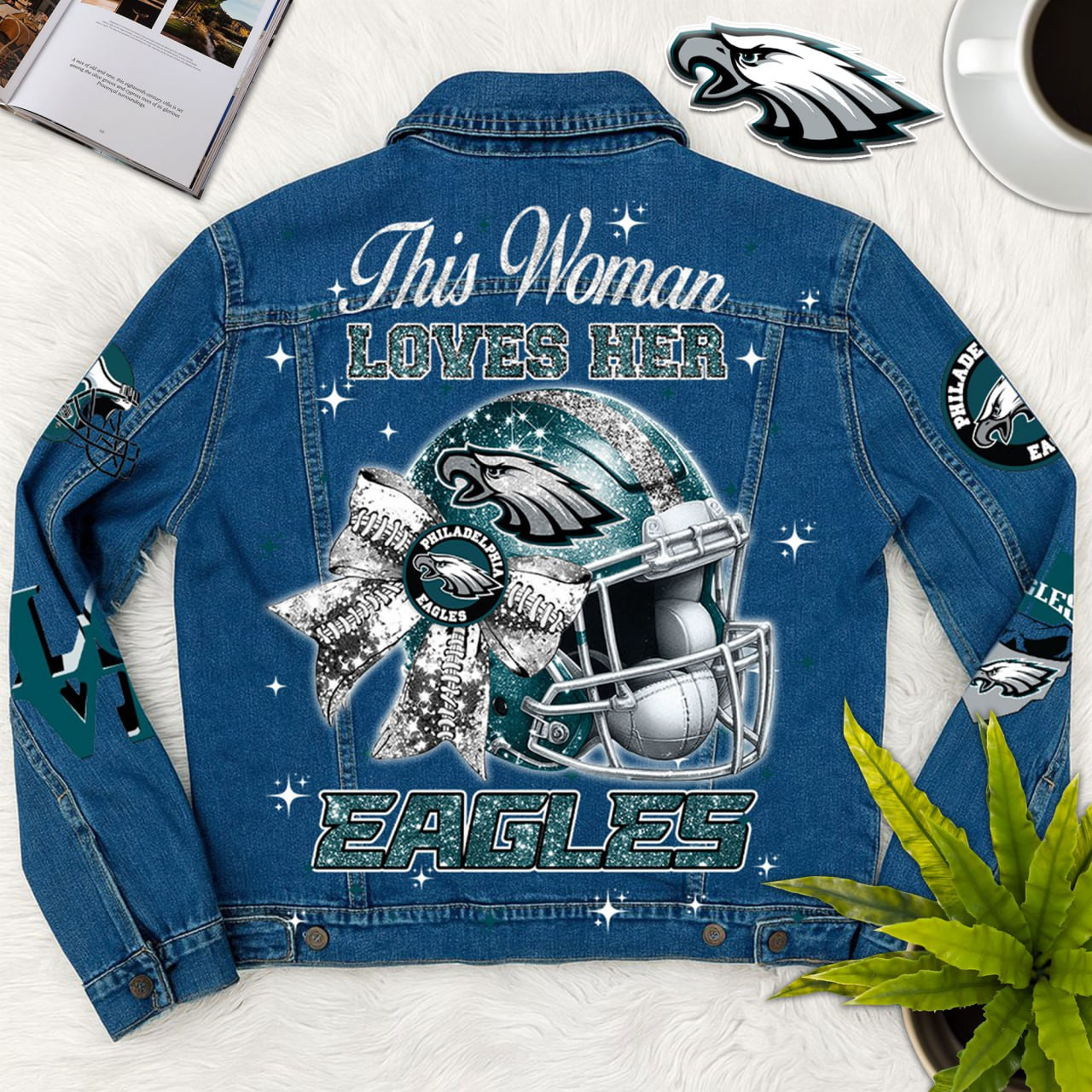 Sportswearmerch Philadelphia Eagles Denim Jacket Gift For Fans