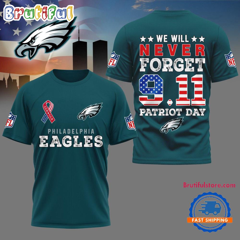 Sportswearmerch Philadelphia Eagles NFL And We Will Never Forget 9 11 Patriot Day T-Shirt For Fan