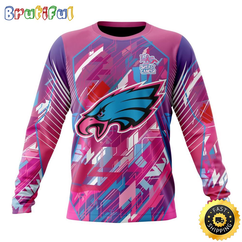 Sportswearmerch Philadelphia Eagles NFL For Breast Cancer Survivors Personalized Sweater For Fan