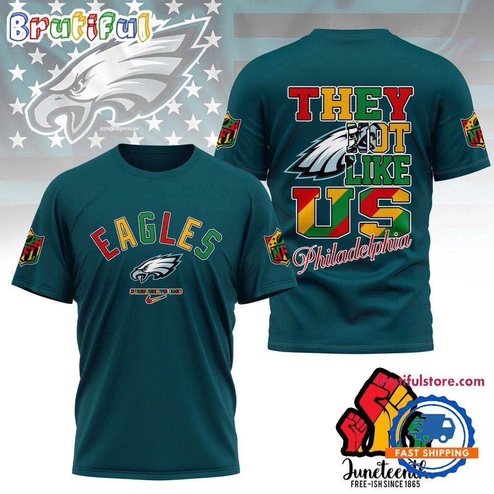 Sportswearmerch Philadelphia Eagles NFL Juneteenth Freedom Day Unisex T-Shirt For Fan