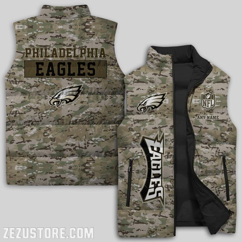 Sportswearmerch Philadelphia Eagles NFL NFL Sleeveless Puffer Jacket For Fans