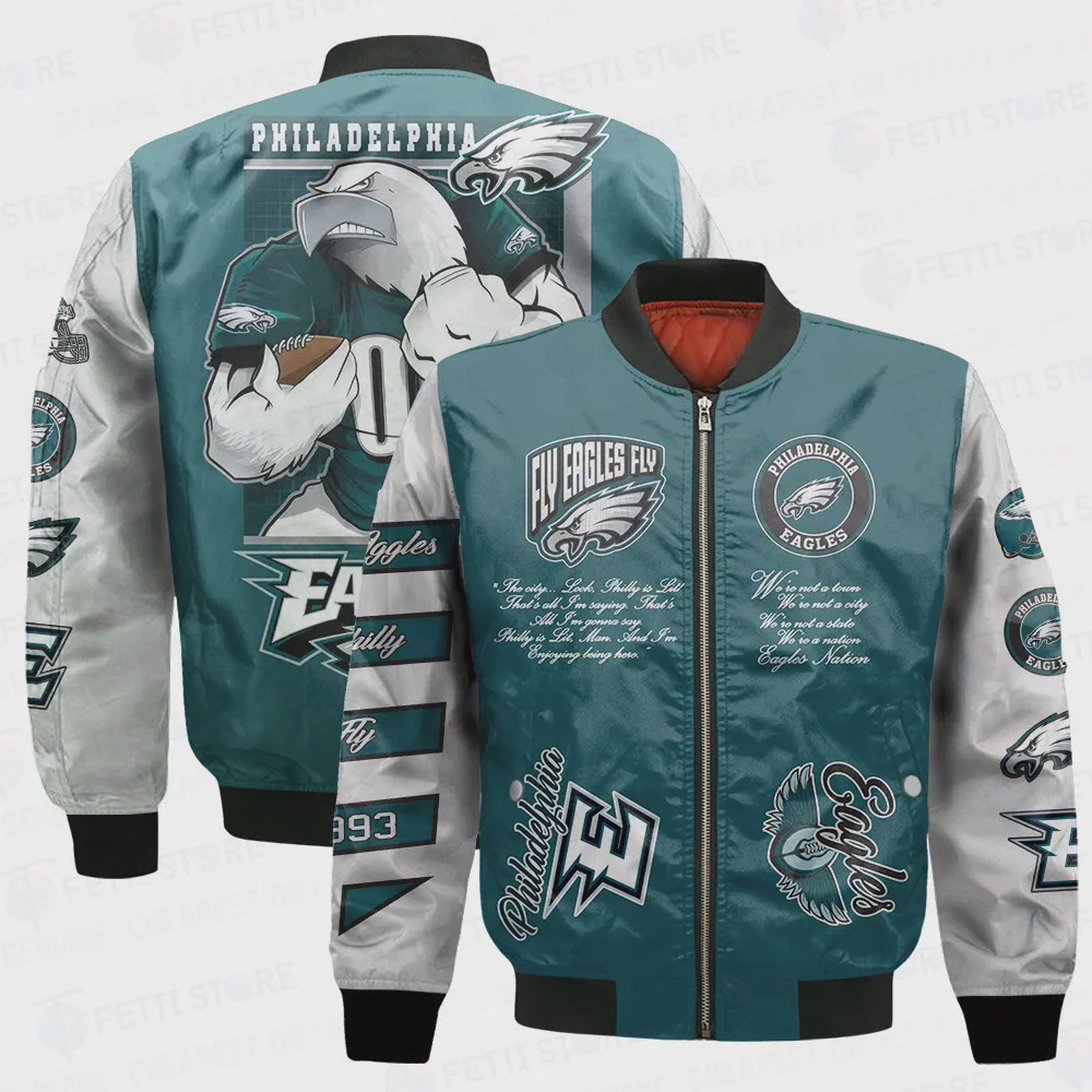 Sportswearmerch Philadelphia Eagles NFL Off Bomber Jacket For Fan