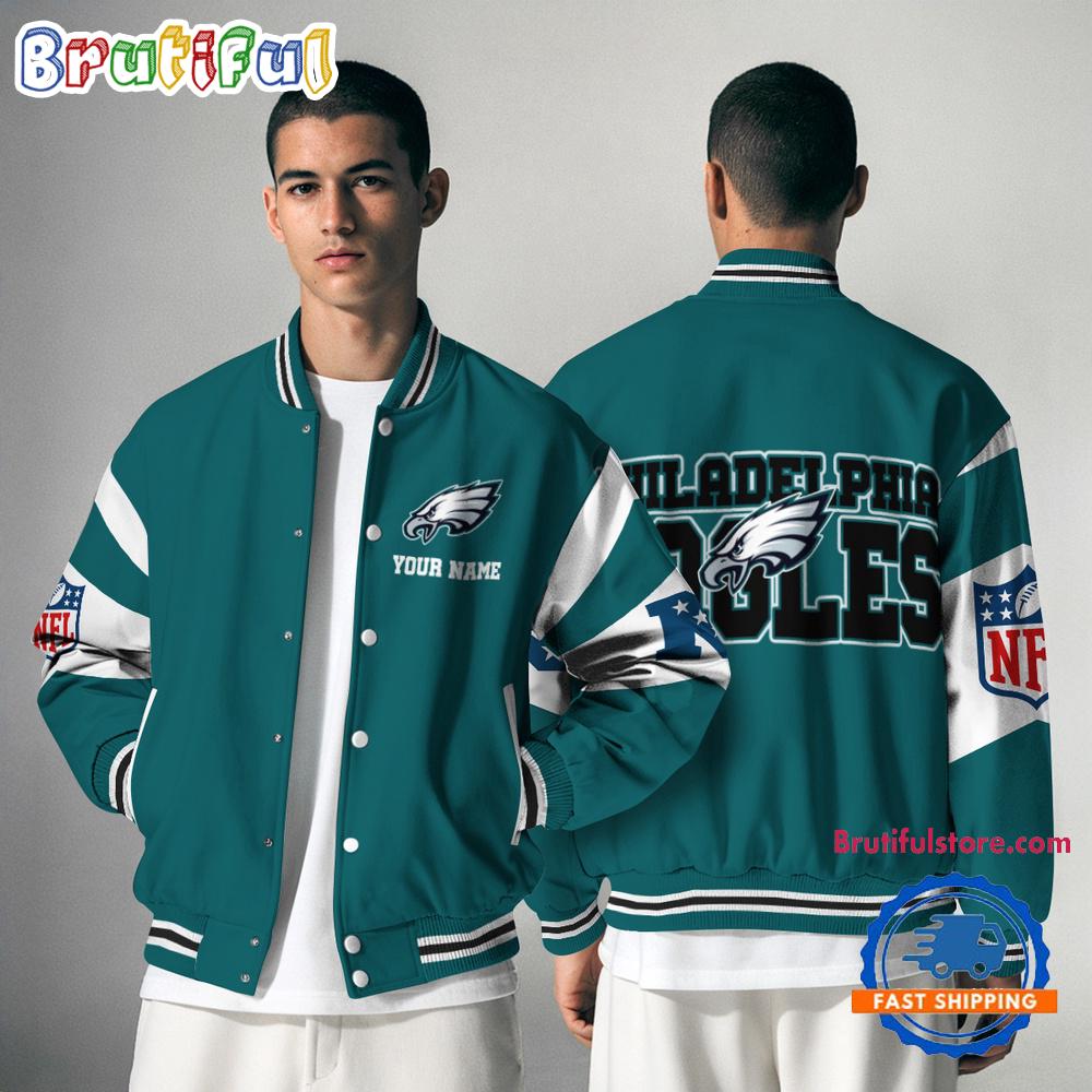 Sportswearmerch Philadelphia Eagles NFL Patriots Personalized Baseball Jacket For Fan