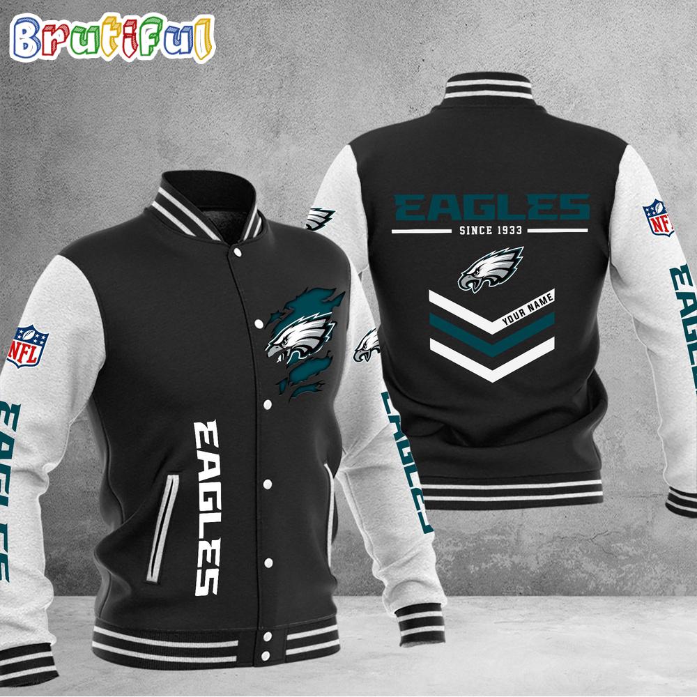 Sportswearmerch Philadelphia Eagles NFL Personalized Baseball Jacket For Fan