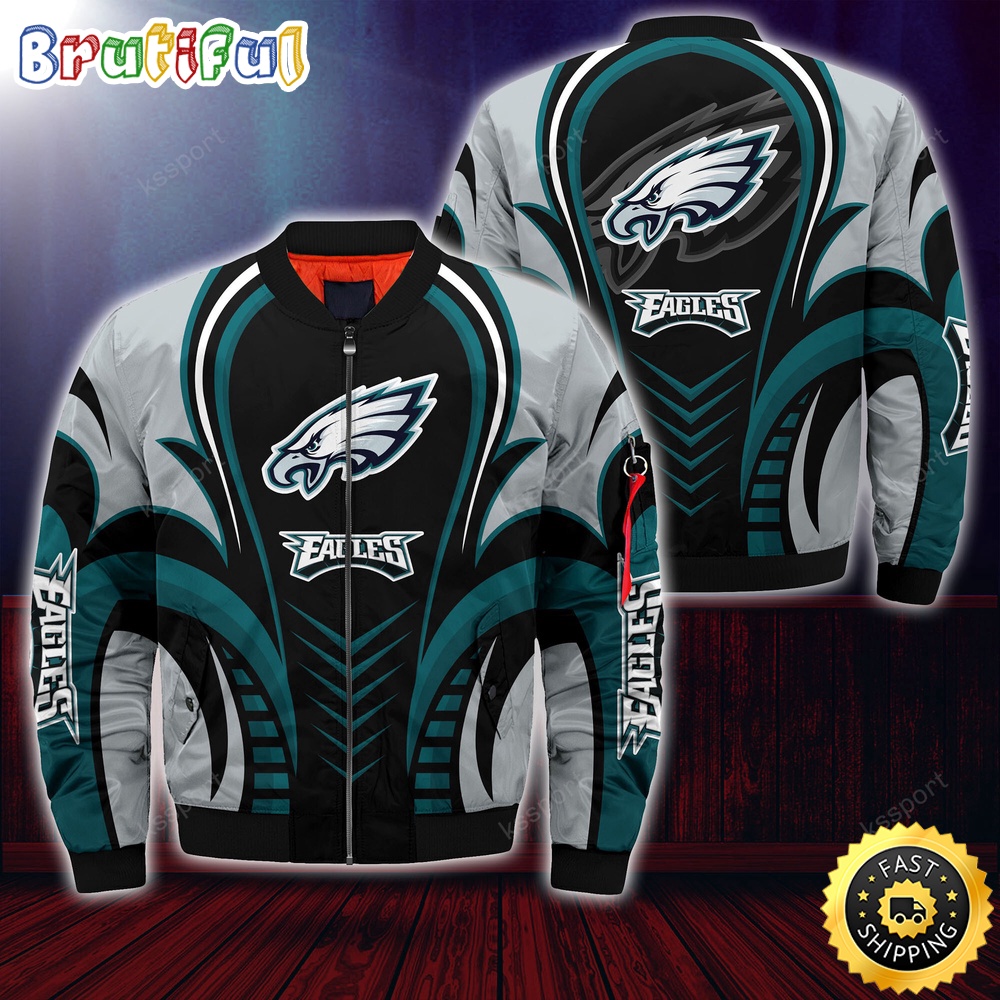 Sportswearmerch Philadelphia Eagles NFL Personalized Bomber Jacket For Fan