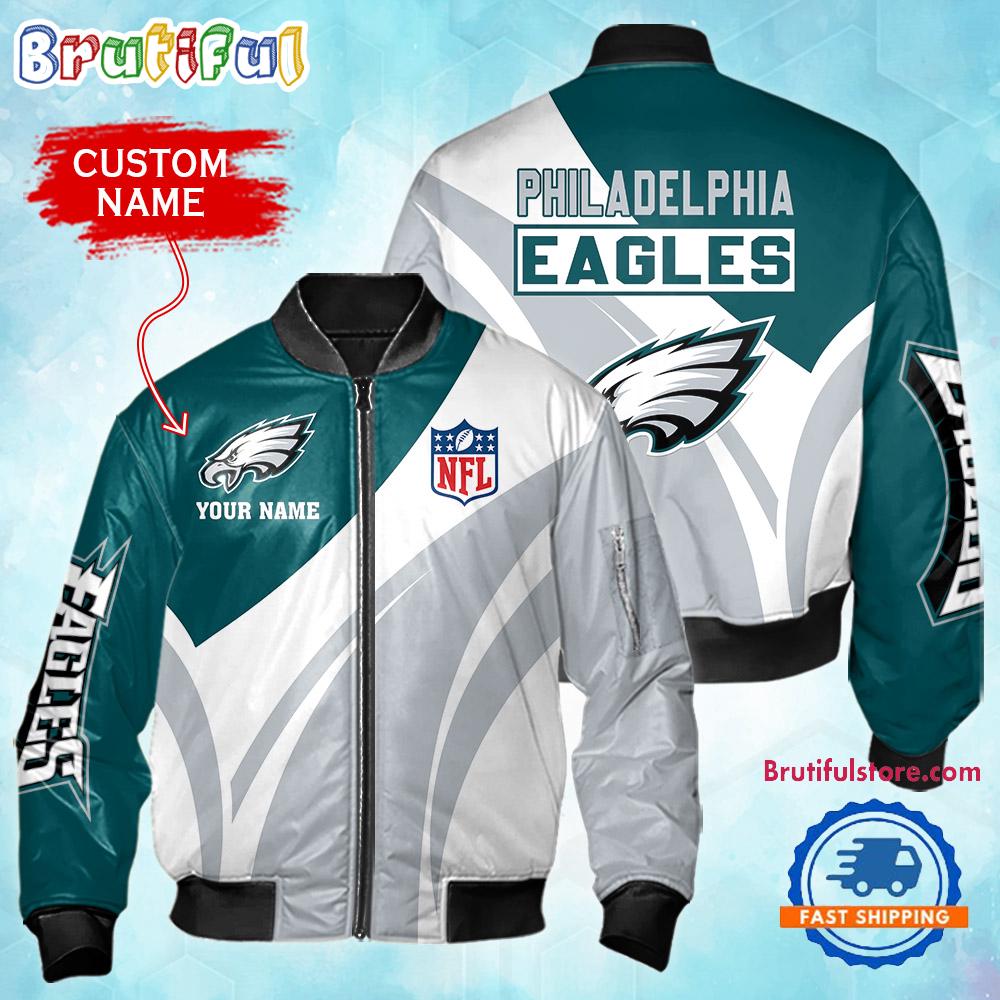 Sportswearmerch Philadelphia Eagles NFL Personalized Bomber Jacket For Fan