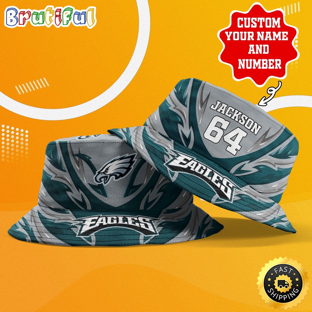 Sportswearmerch Philadelphia Eagles NFL Personalized Bucket Hat For Fan