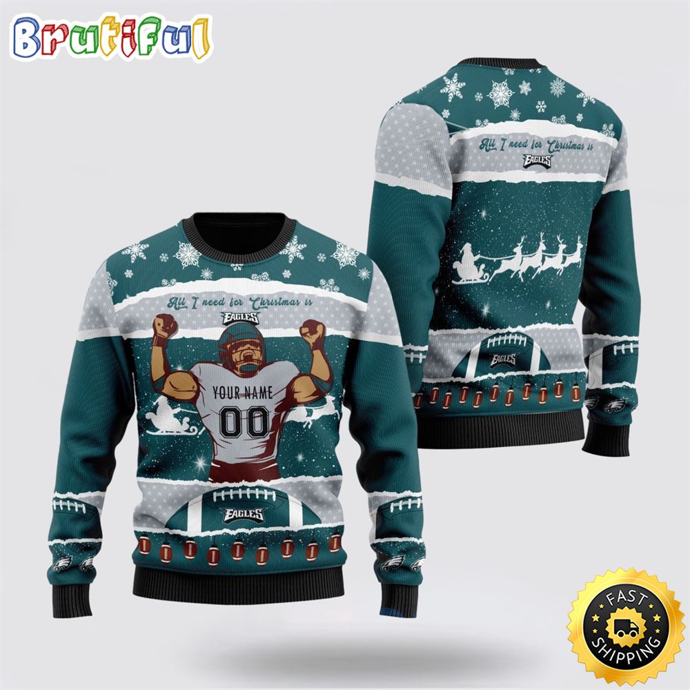 Sportswearmerch Philadelphia Eagles NFL Personalized Christmas Sweater For Fan