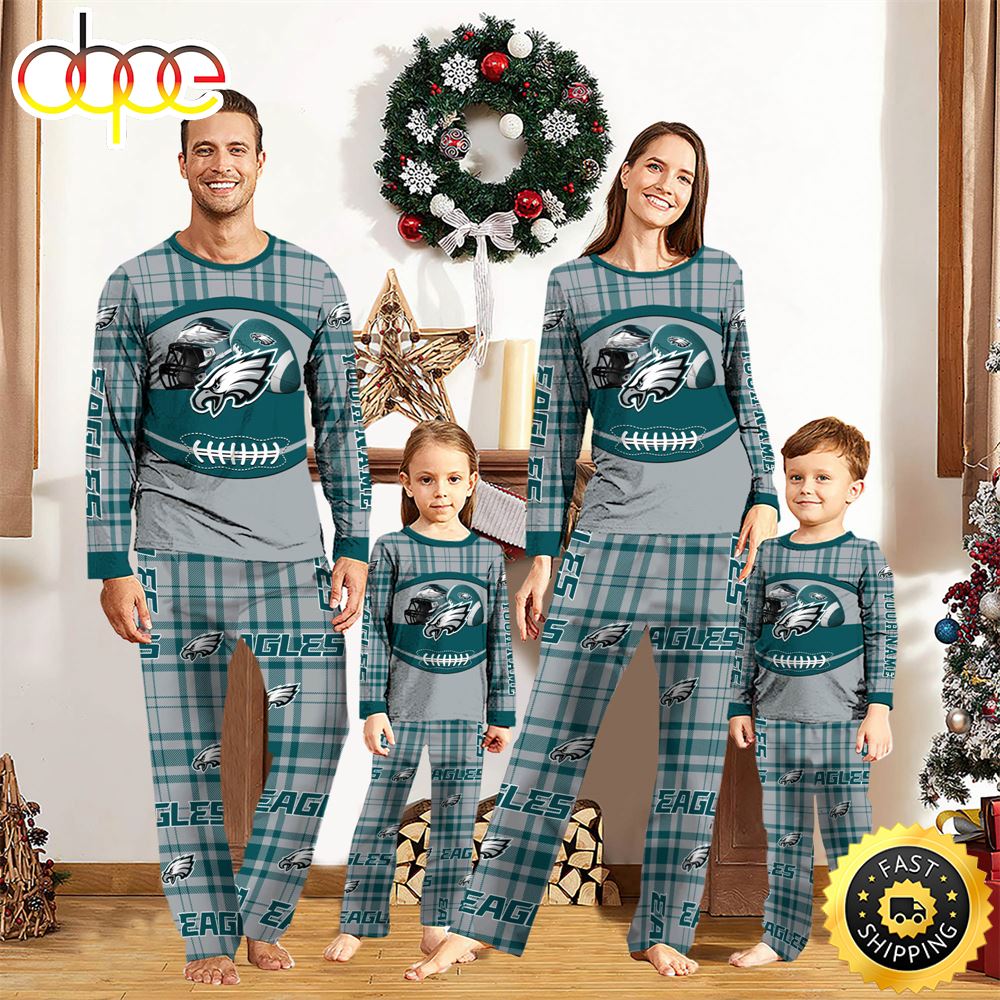 Sportswearmerch Philadelphia Eagles NFL Personalized Pajamas Family For Fan