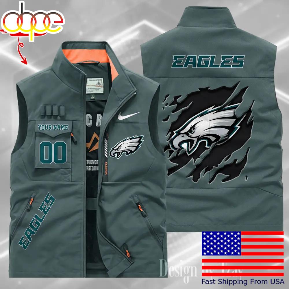 Sportswearmerch Philadelphia Eagles NFL Personalized Pocket Vest For Fan
