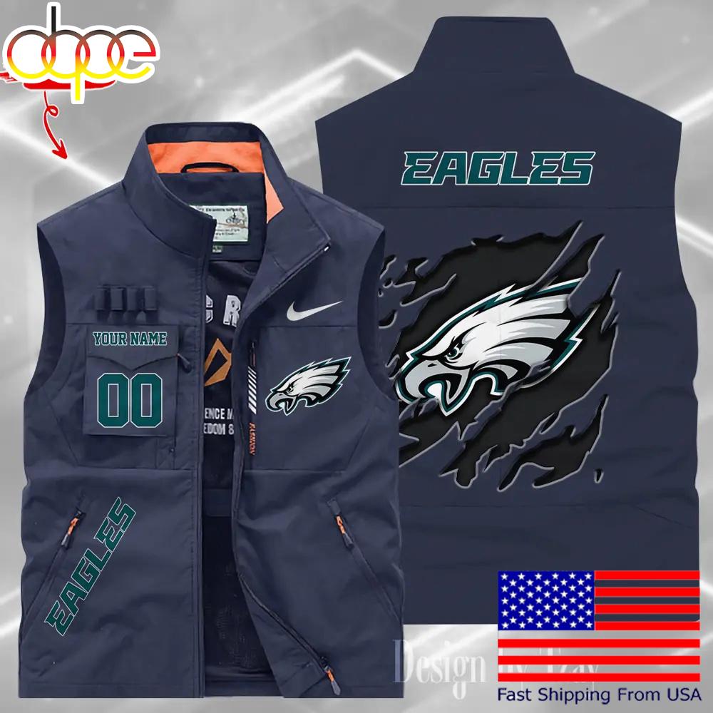 Sportswearmerch Philadelphia Eagles NFL Personalized Pocket Vest For Fan