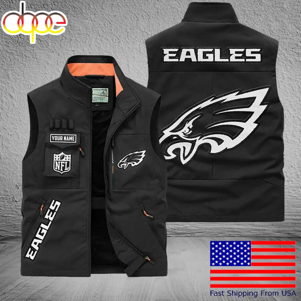 Sportswearmerch Philadelphia Eagles NFL Personalized Pocket Vest For Fans For Fan