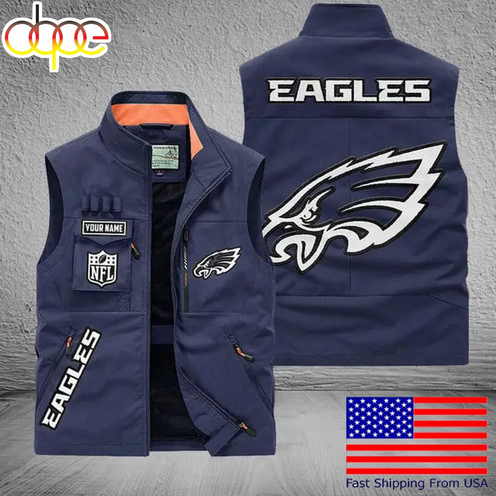Sportswearmerch Philadelphia Eagles NFL Personalized Pocket Vest For Fans For Fan