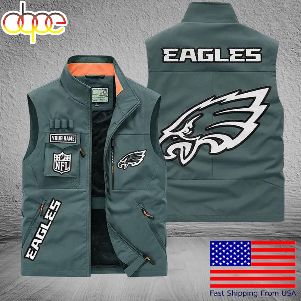 Sportswearmerch Philadelphia Eagles NFL Personalized Pocket Vest For Fans For Fan