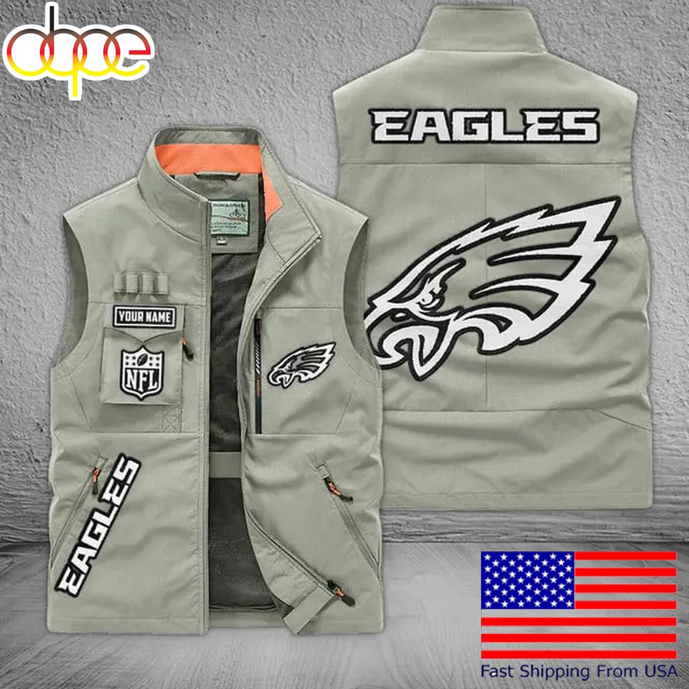 Sportswearmerch Philadelphia Eagles NFL Personalized Pocket Vest For Fans For Fan