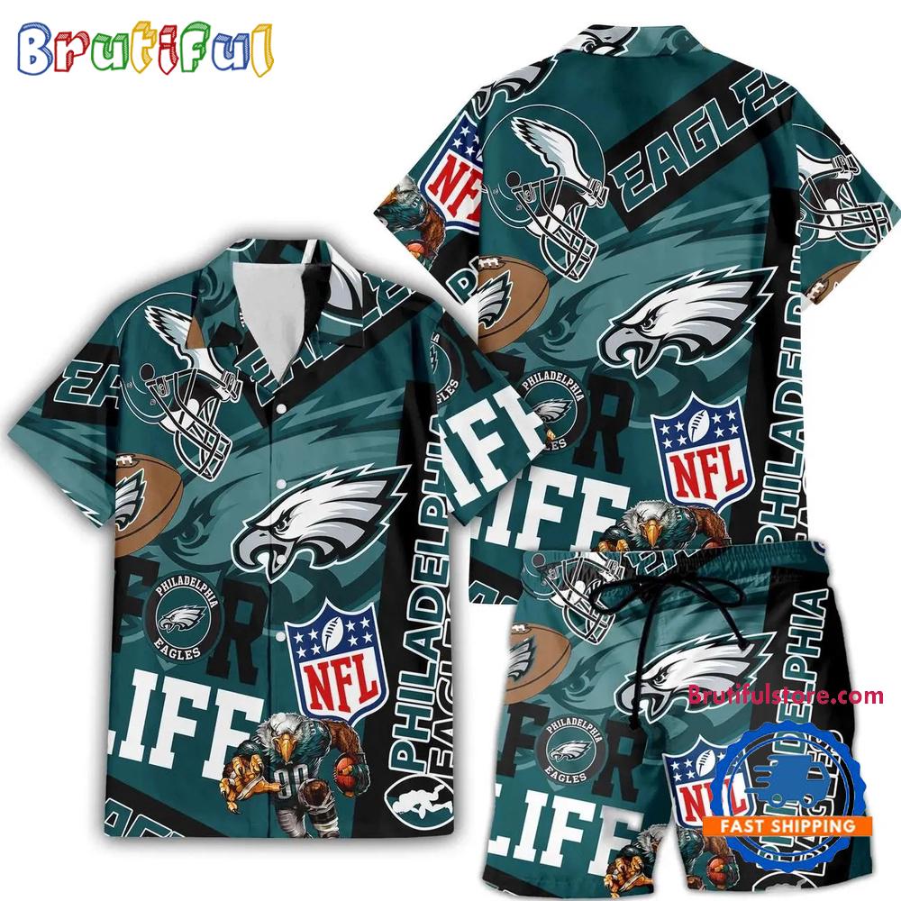 Sportswearmerch Philadelphia Eagles NFL Personalized Set Short Set For Fan
