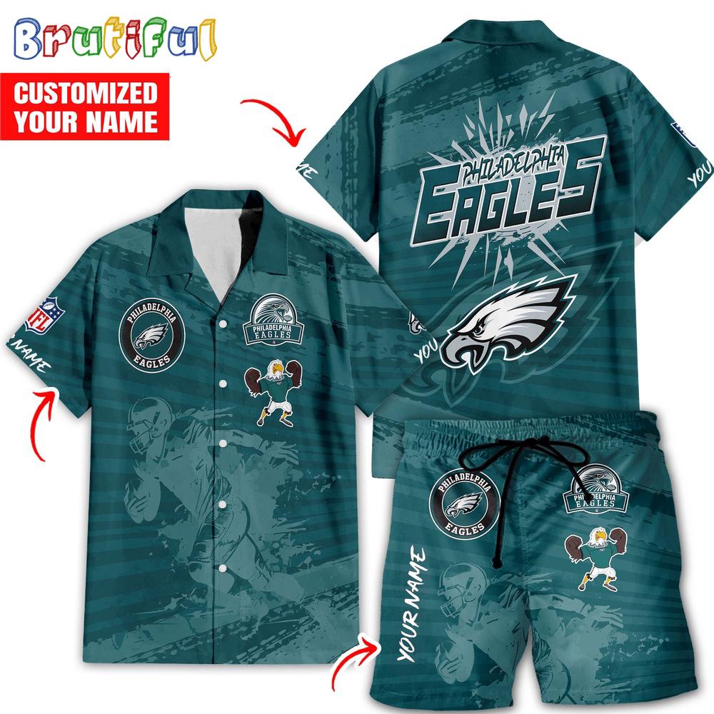 Sportswearmerch Philadelphia Eagles NFL Personalized Set Short Set For Fan