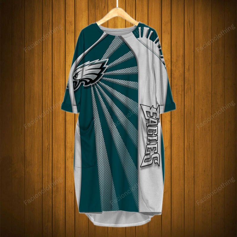 Sportswearmerch Philadelphia Eagles NFL Pocket Dress Personalized For Fan