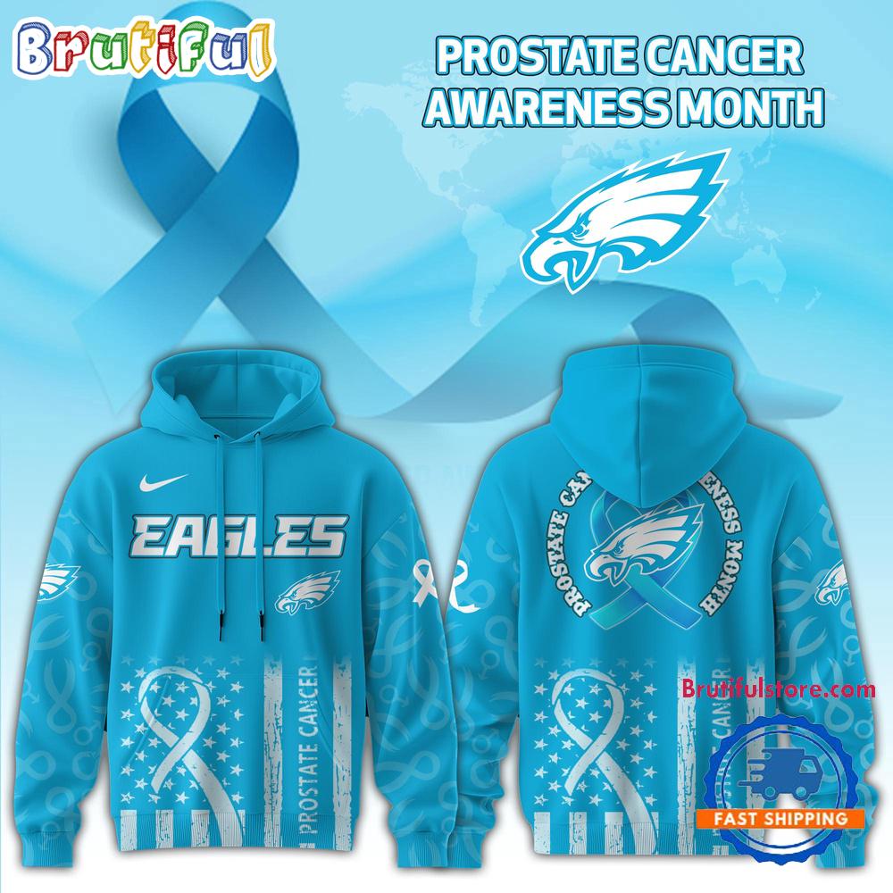 Sportswearmerch Philadelphia Eagles NFL Prostate Cancer Awareness Hoodie For Fan