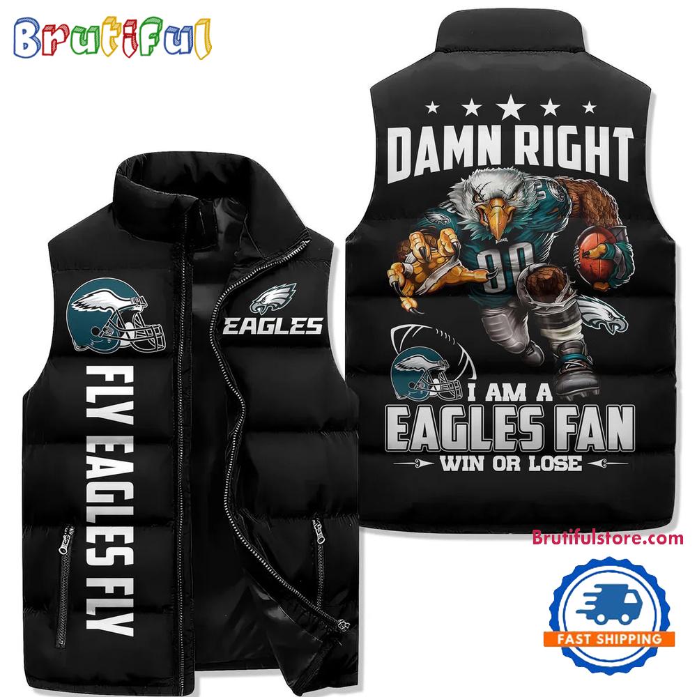 Sportswearmerch Philadelphia Eagles NFL Sleeveless Puffer Jacket For Fan