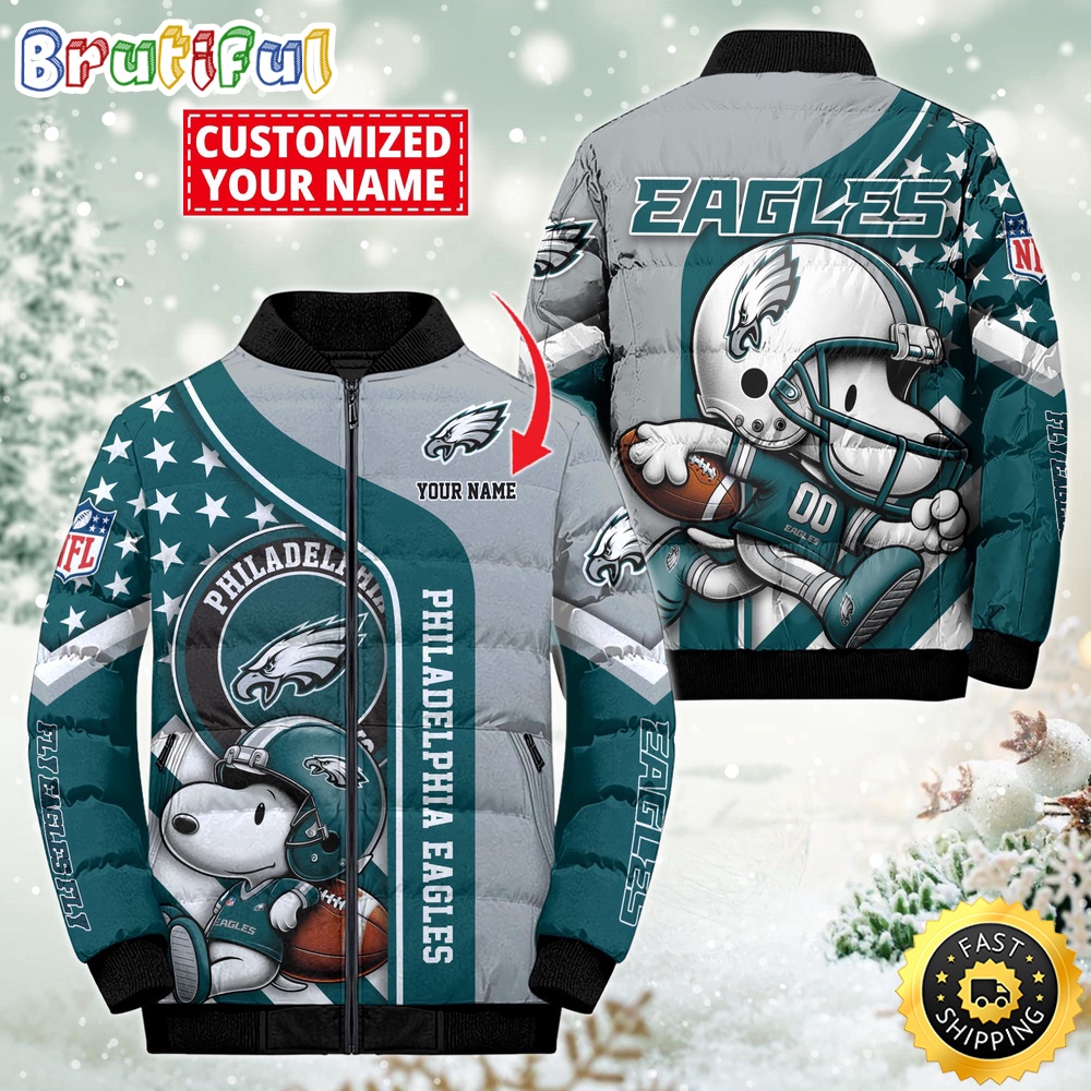 Sportswearmerch Philadelphia Eagles NFL Snooby Puffer Jacket For Fan