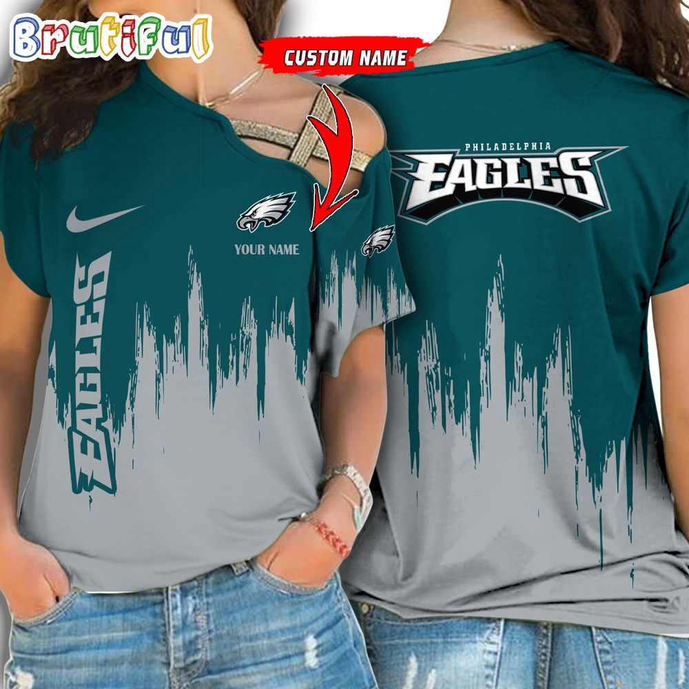 Sportswearmerch Philadelphia Eagles NFL Strapless Sleeve Short For Fan
