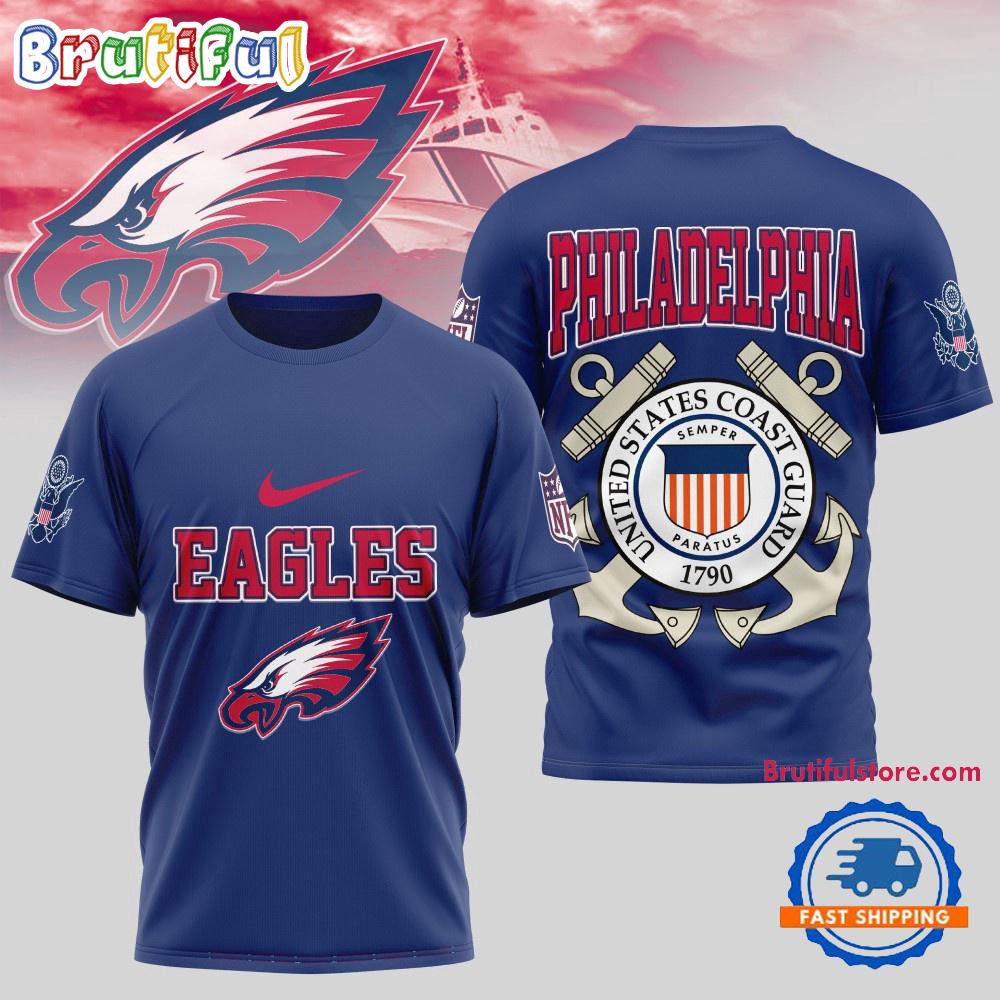 Sportswearmerch Philadelphia Eagles NFL United States Coast Guard T-Shirt For Fan