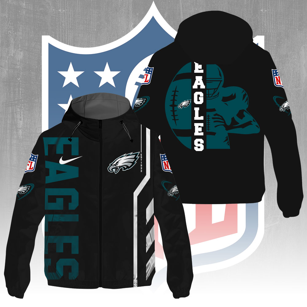 Sportswearmerch Philadelphia Eagles NFL Windbreaker Jacket For Fan