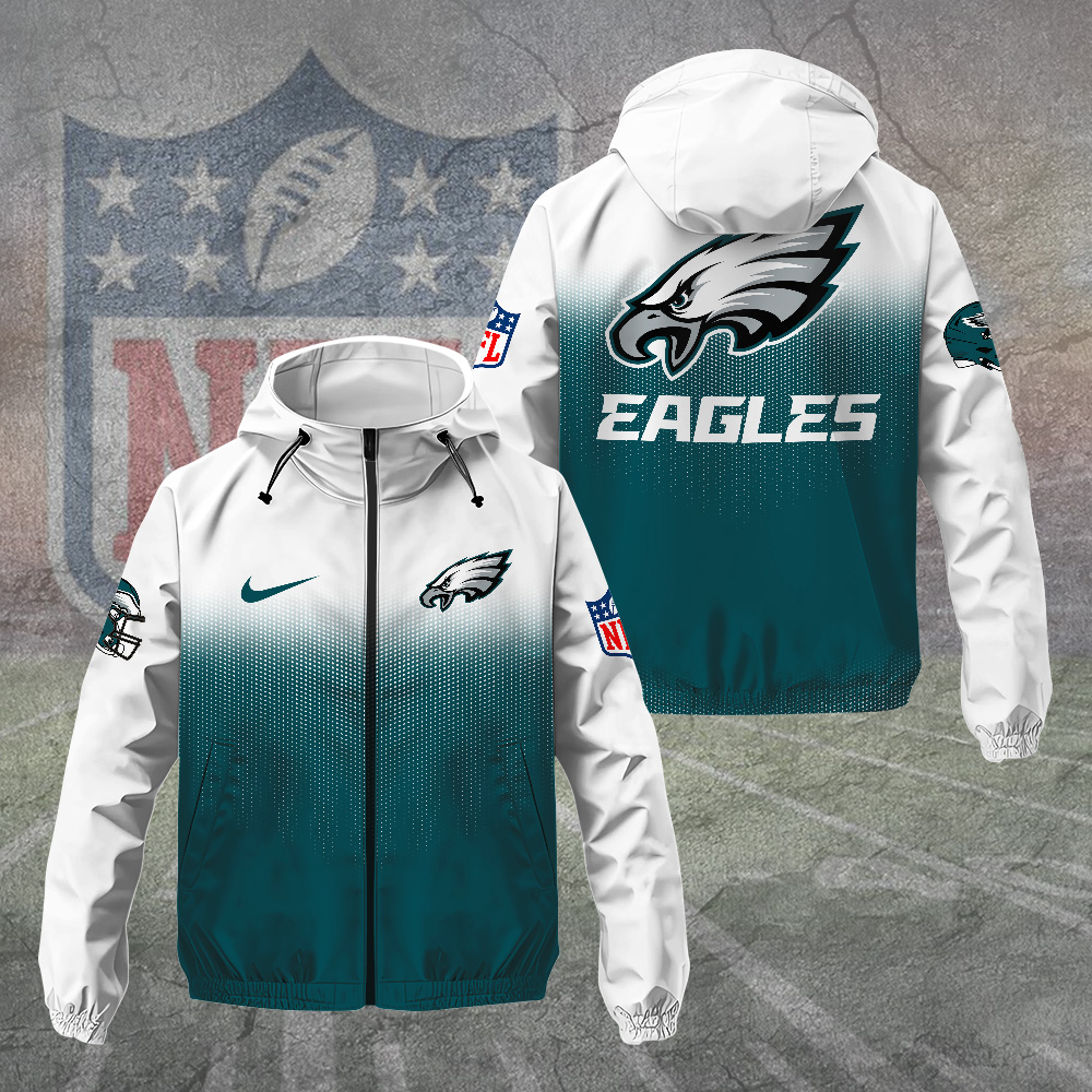 Sportswearmerch Philadelphia Eagles NFL Windbreaker Jacket For Fan