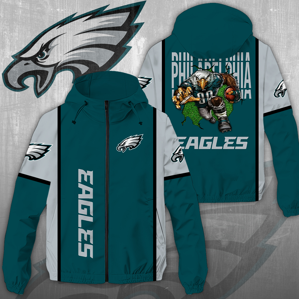 Sportswearmerch Philadelphia Eagles NFL Windbreaker Jacket For Fan