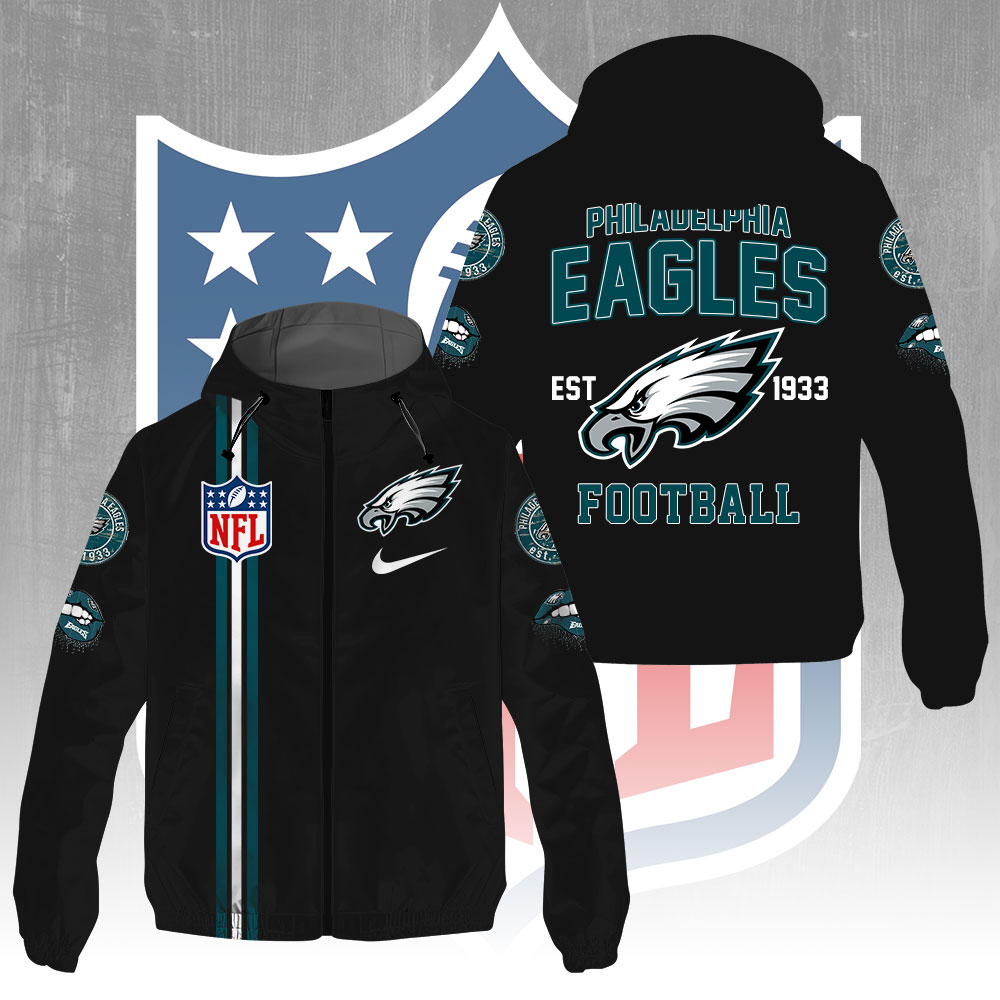 Sportswearmerch Philadelphia Eagles NFL Windbreaker Jacket For Fan