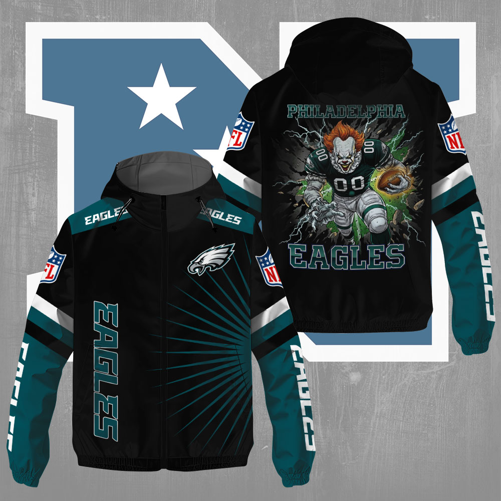 Sportswearmerch Philadelphia Eagles NFL x Pennywise Windbreaker Jacket For Fan