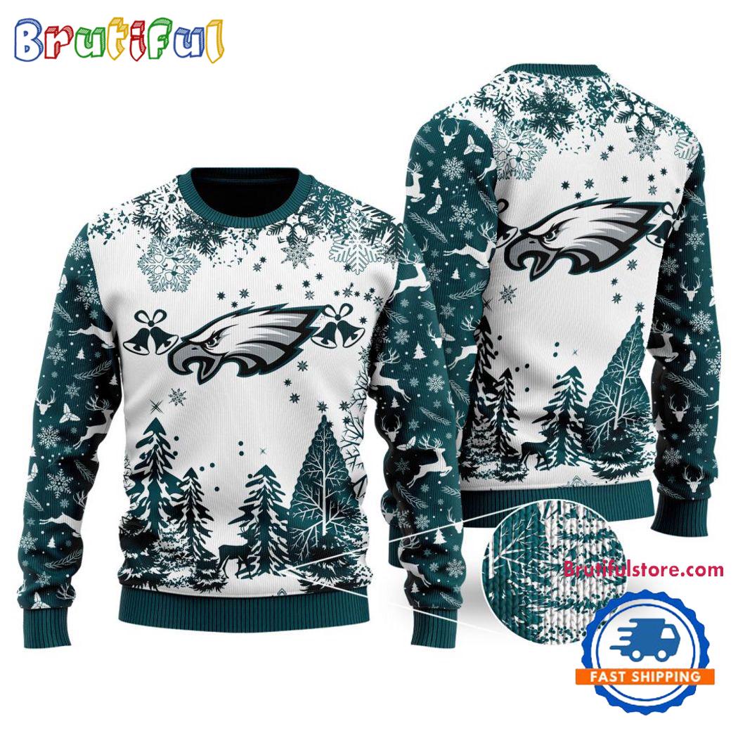 Sportswearmerch Philadelphia Eagles NFL Xmas Tree Christmas Sweater For Fan