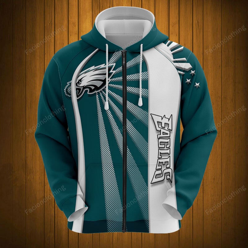 Sportswearmerch Philadelphia Eagles NFL Zip Hoodie Personalized For Fan