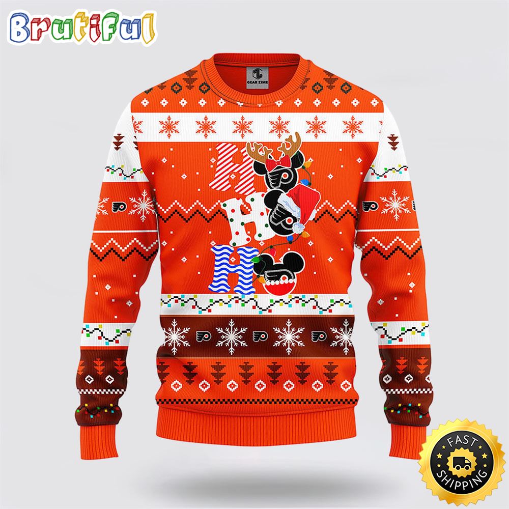 Sportswearmerch Philadelphia Flyers NHL Mickey Ugly Christmas Sweater For Fan