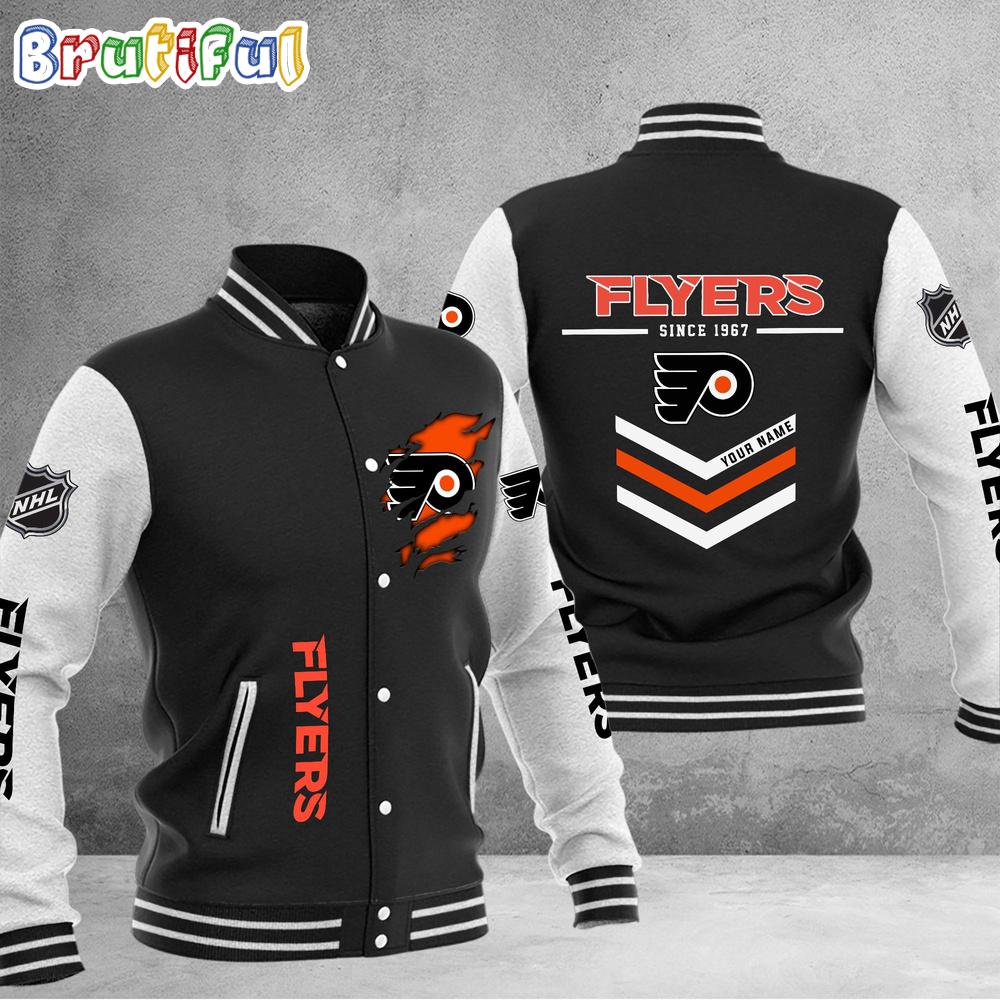 Sportswearmerch Philadelphia Flyers NHL Personalized Baseball Jacket For Fan