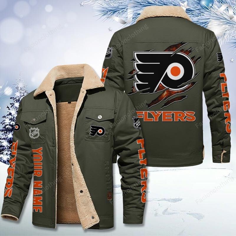 Sportswearmerch Philadelphia Flyers NHL Personalized Cotton Jacket For Fan